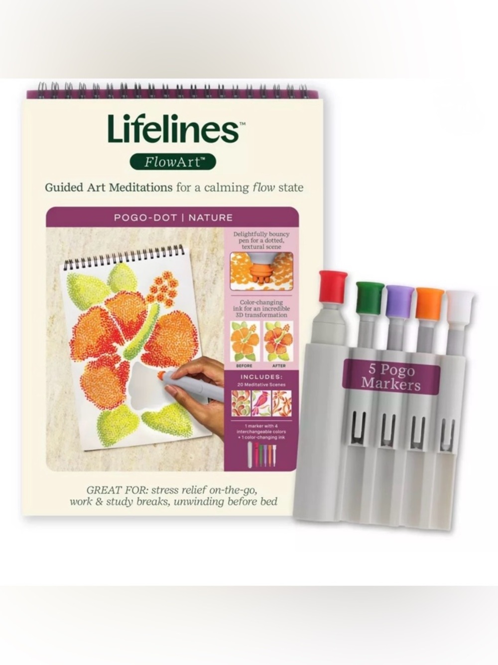 Lifelines FlowArt Pogo-Dot Nature Marker Set - Multicolor